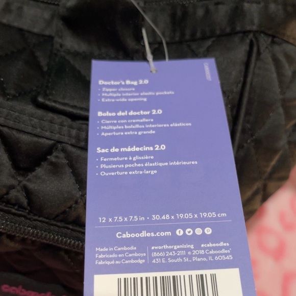 Caboodles Quilted Black Cosmetic Bag Organizer - Picture 2 of 9